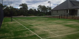 Synthetic grass tennis court, Glenorie, NSW